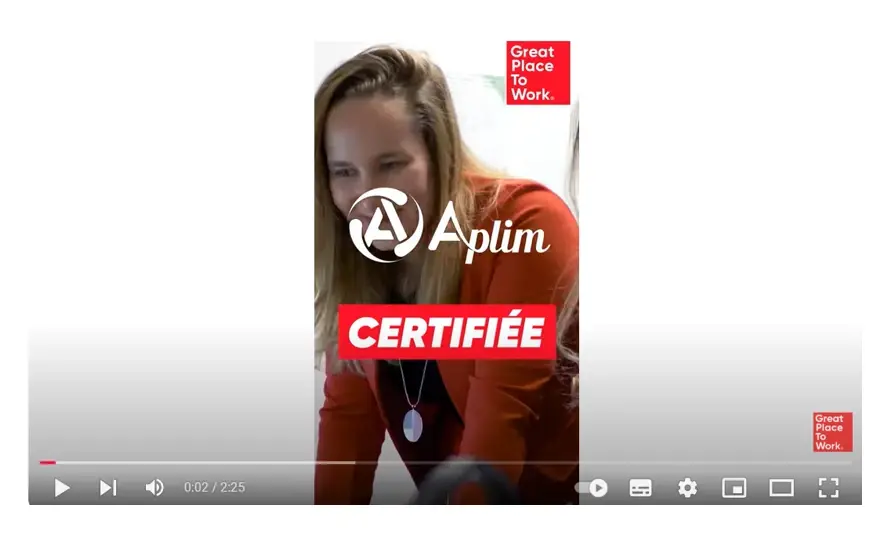 Aplim entreprise certifiée Great Place To Work