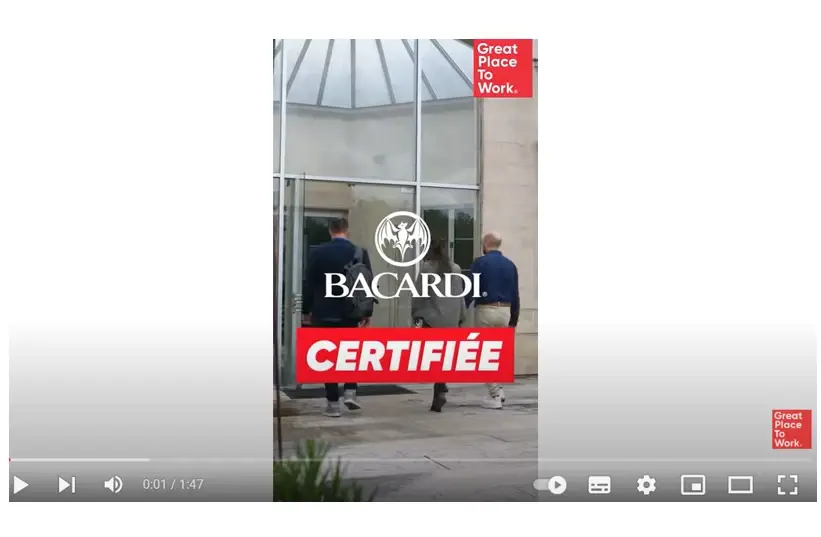 Bacardi entreprise certifiée Great Place To Work